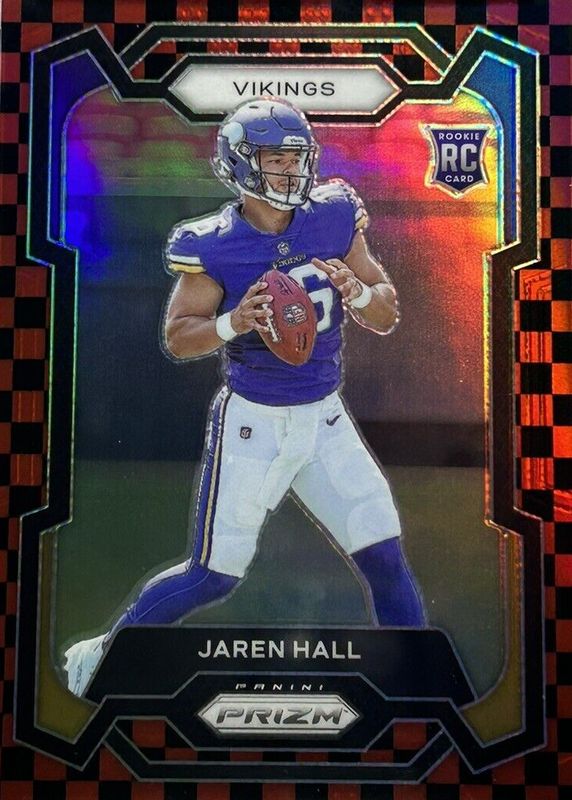 Jaren Hall 2023 Prizm #367 Black & Red Checker /(SSP) Rookie BGS 9