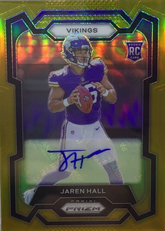 Jaren Hall 2023 Prizm #367 Rookie Autographs - Gold /10 PSA 10