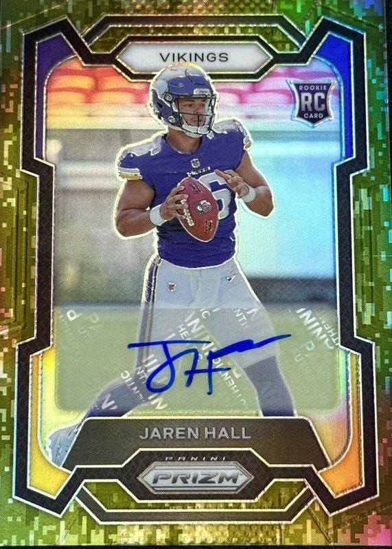 Jaren Hall 2023 Prizm #367 Rookie Autographs - Camo /25 SGC 10