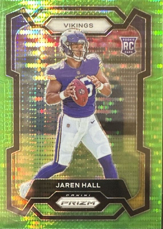 Jaren Hall 2023 Prizm #367 Neon Green Pulsar Rookie PSA 10