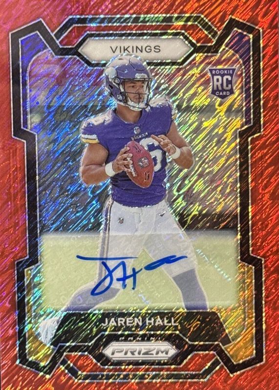 Jaren Hall 2023 Prizm #367 Rookie Autographs - Red Shimmer /35 SGC 10