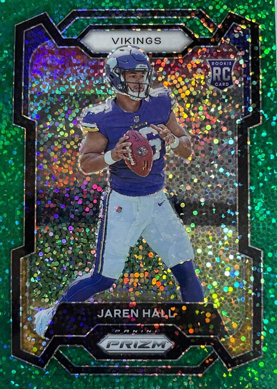 Jaren Hall 2023 Prizm #367 Green Sparkle /8 Rookie PSA 10