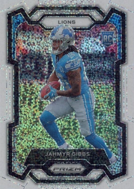 Jahmyr Gibbs 2023 Prizm #331 White Sparkle /(SSP) Rookie PSA 10