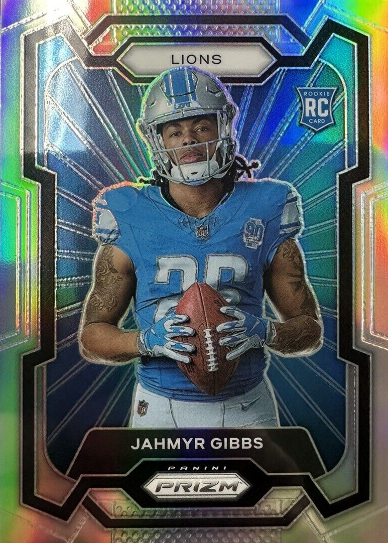 Jahmyr Gibbs 2023 Prizm #313 Rookie Variation - Silver Price Guide