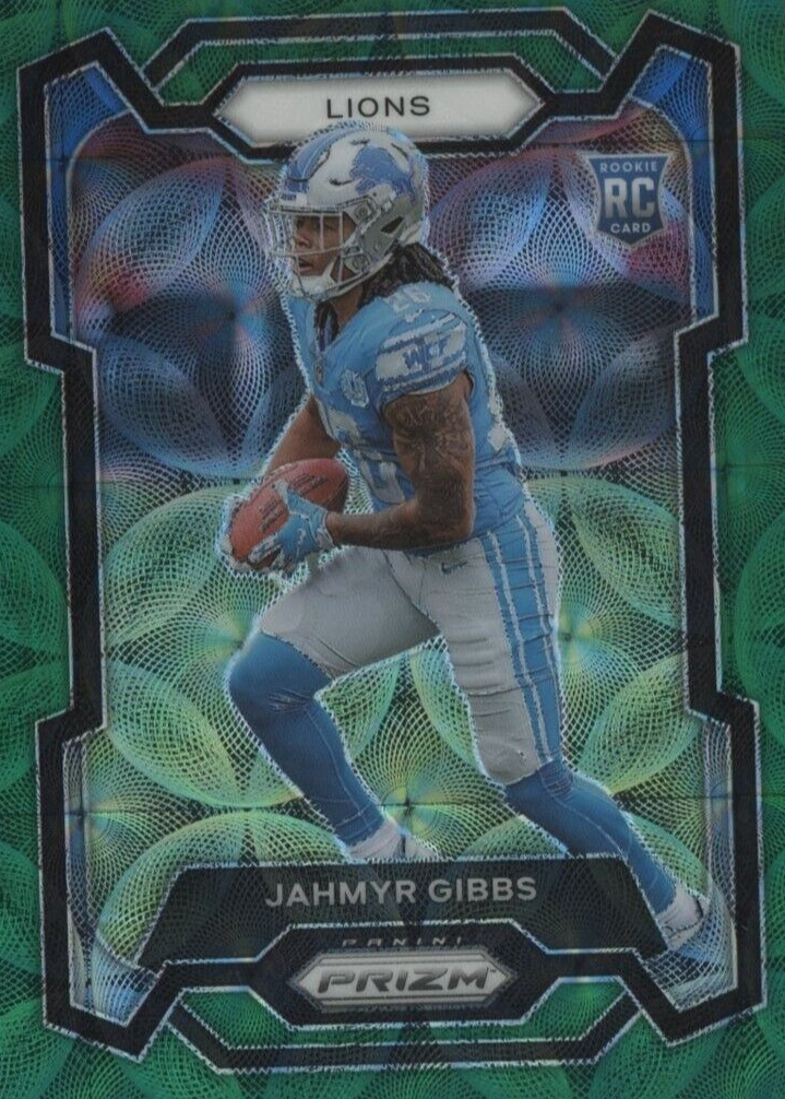 Jahmyr Gibbs 2023 Prizm #331 Green Scope /75 Price Guide - Sports