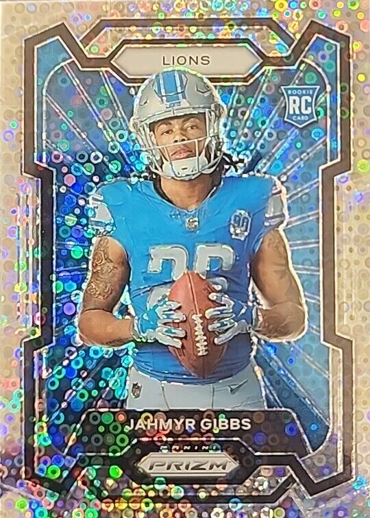 Jahmyr Gibbs 2023 Panini Prizm Orange Disco Prizm Rookie Card - Detroit  Lions