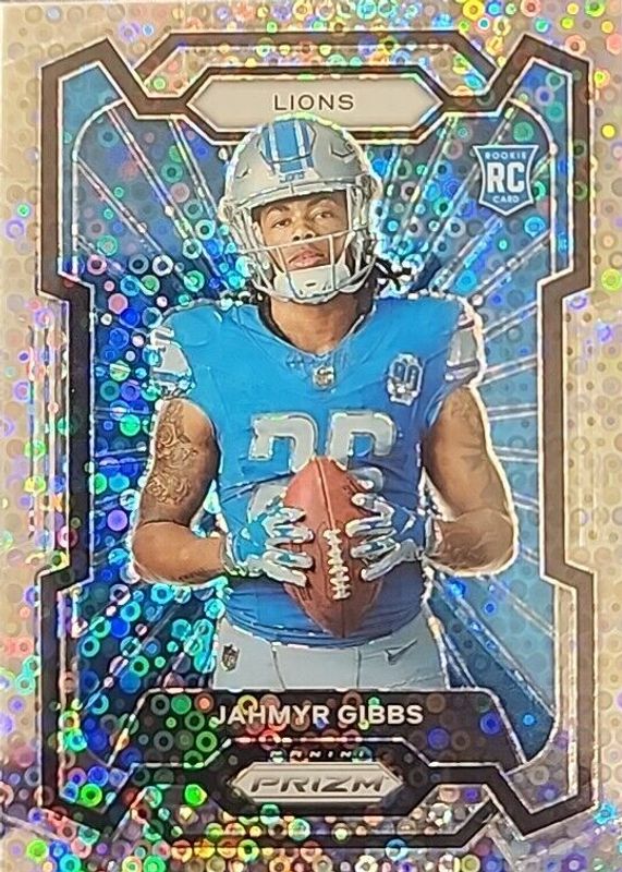 Jahmyr Gibbs 2023 Panini Prizm Orange Disco Prizm Rookie Card - Detroit  Lions