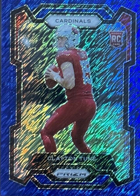 Clayton Tune 2023 Prizm #302 Blue Shimmer /25 Rookie RAW