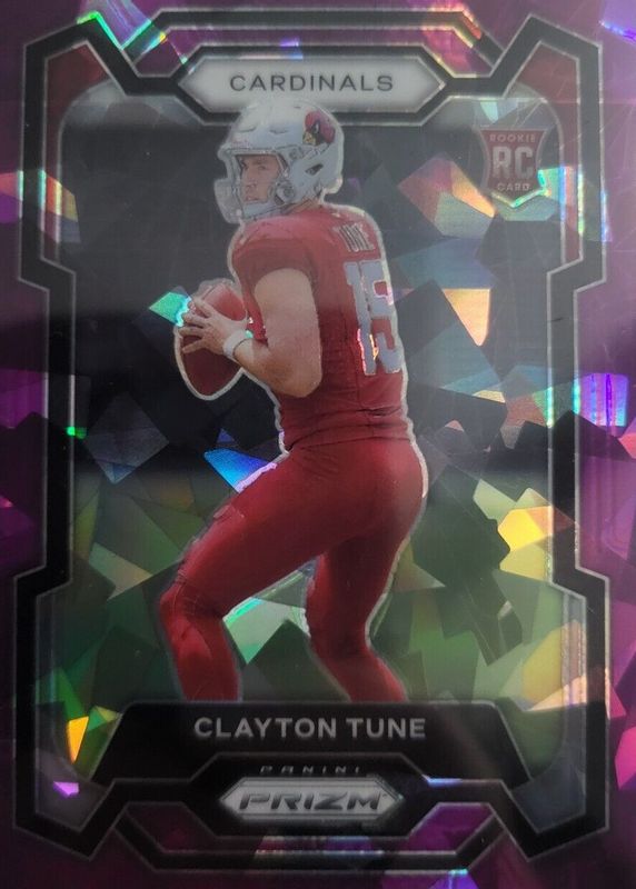 Clayton Tune 2023 Prizm #302 Purple Ice /225 Rookie PSA 10