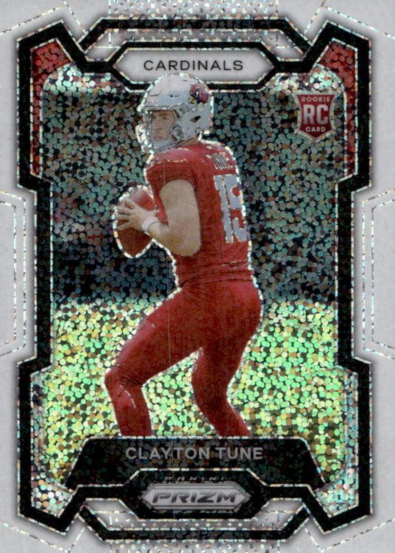 Clayton Tune 2023 Prizm #302 White Sparkle /(SSP) Rookie RAW