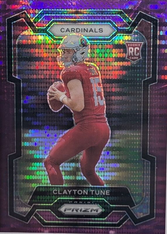 Clayton Tune 2023 Prizm #302 Purple Pulsar Rookie PSA 10