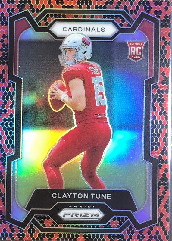 Clayton Tune 2023 Prizm #302 Snakeskin /(SSP) Rookie PSA 10