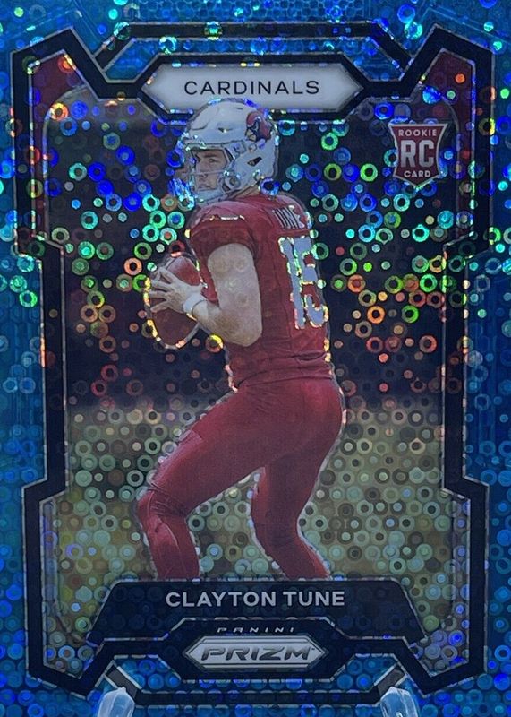 Clayton Tune 2023 Prizm #302 No Huddle Blue /95 Rookie PSA 9