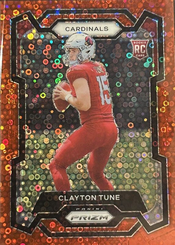 Clayton Tune 2023 Prizm #302 No Huddle Red /70 Rookie BGS 9