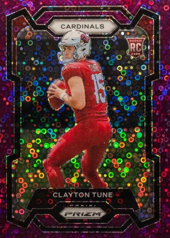 Clayton Tune 2023 Prizm #302 No Huddle Purple /35 Rookie RAW