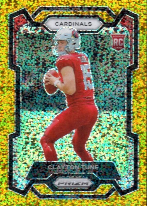 Clayton Tune 2023 Prizm #302 Gold Sparkle /24 Rookie PSA 9