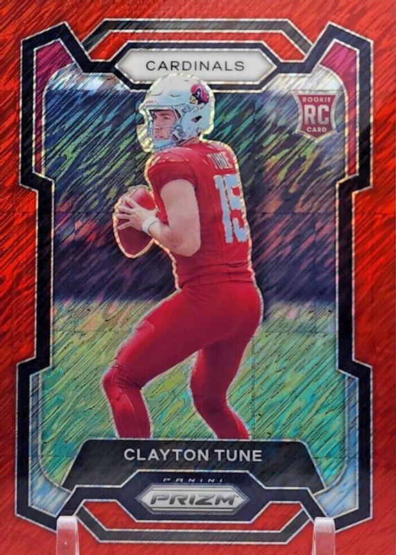Clayton Tune 2023 Prizm #302 Red Shimmer /35 Rookie RAW