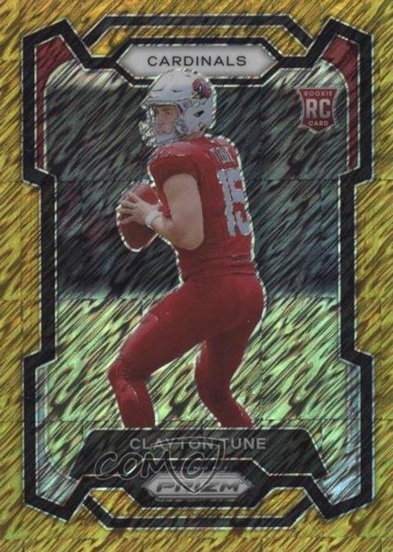 Clayton Tune 2023 Prizm #302 Gold Shimmer /10 Rookie RAW