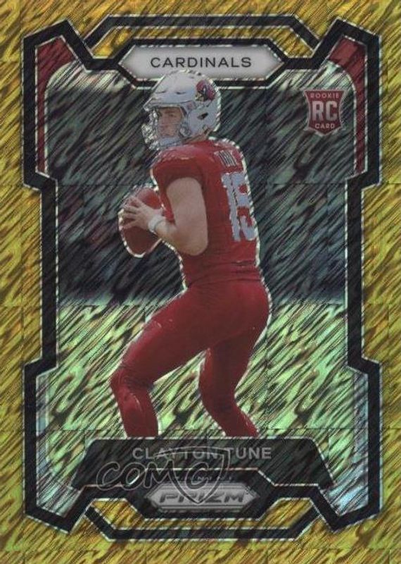 Clayton Tune 2023 Prizm #302 Gold Shimmer /10 Rookie PSA 10