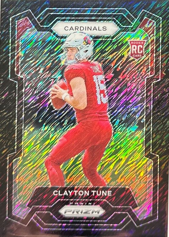Clayton Tune 2023 Prizm #302 Black Shimmer /1 Rookie RAW
