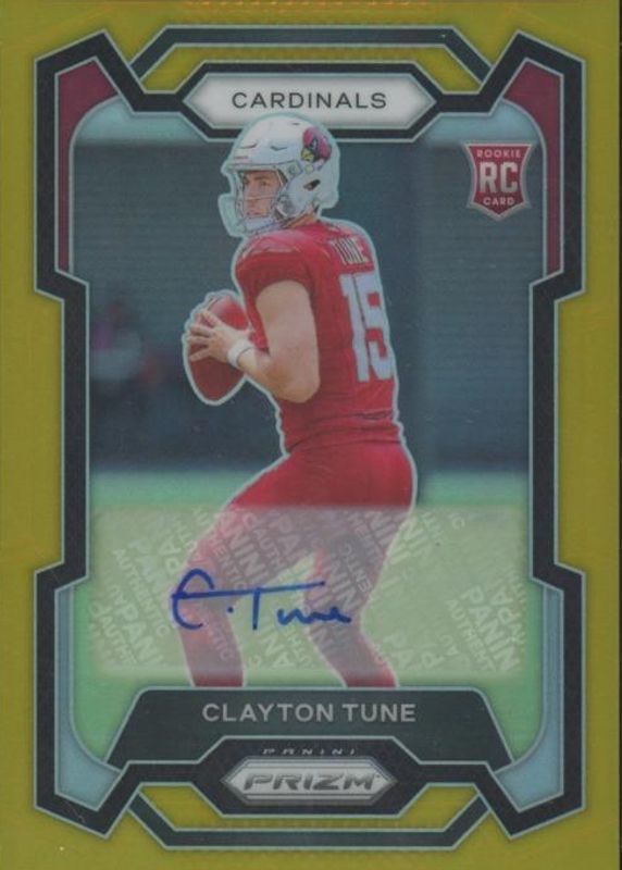 Clayton Tune 2023 Prizm #302 Rookie Autographs - Gold /10 PSA 10