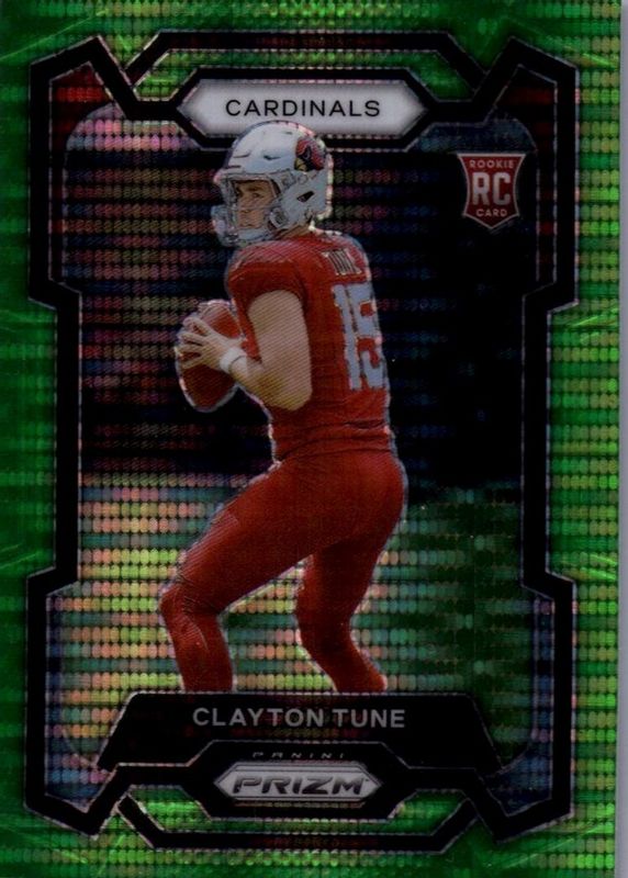 Clayton Tune 2023 Prizm #302 Neon Green Pulsar Rookie RAW