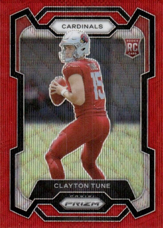 Clayton Tune 2023 Prizm #302 Rookie Autographs - Red Wave /149 RAW