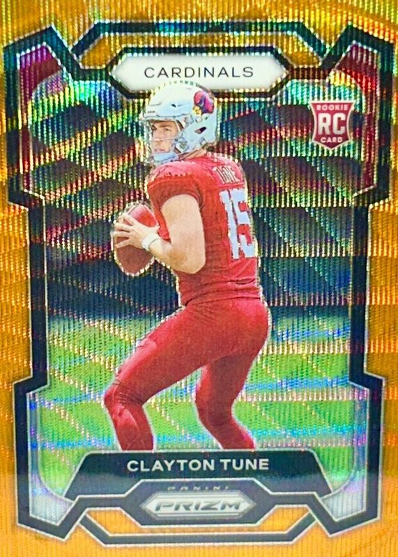 Clayton Tune 2023 Prizm #302 Orange Wave /60 Rookie RAW