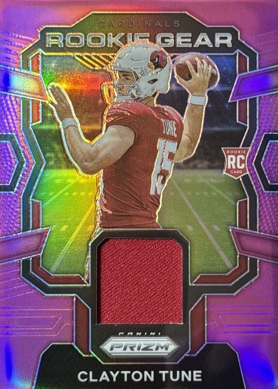 Clayton Tune 2023 Prizm #RG-CT Rookie Gear - Pink Rookie PSA 10