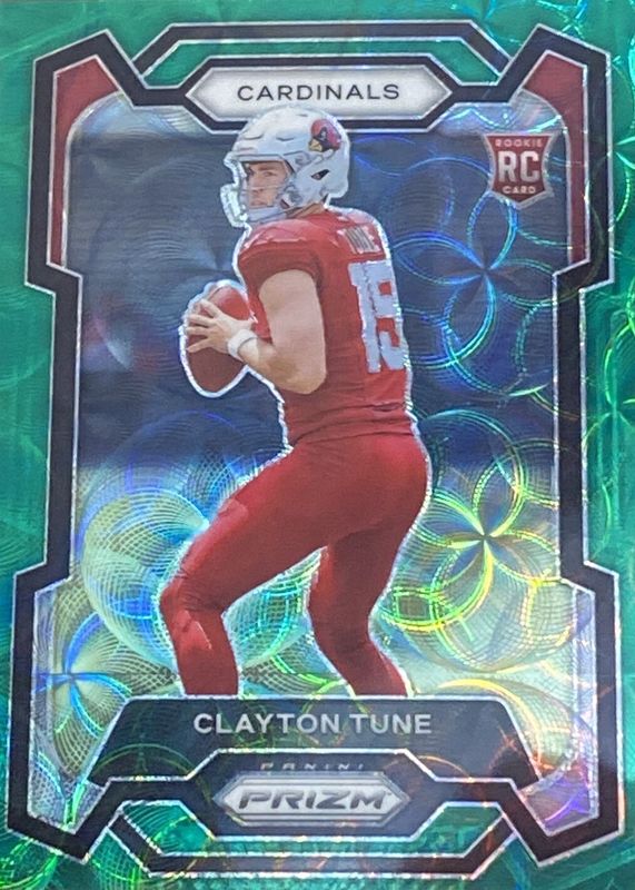 Clayton Tune 2023 Prizm #302 Green Scope /75 Rookie PSA 10