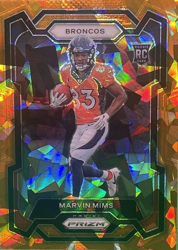 Marvin Mims 2023 Prizm #327 Orange Ice Rookie PSA 10