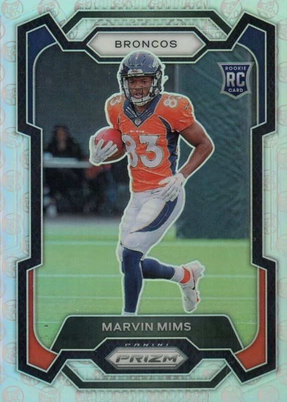 Marvin Mims 2023 Prizm #327 White Knight /3 Rookie PSA 10