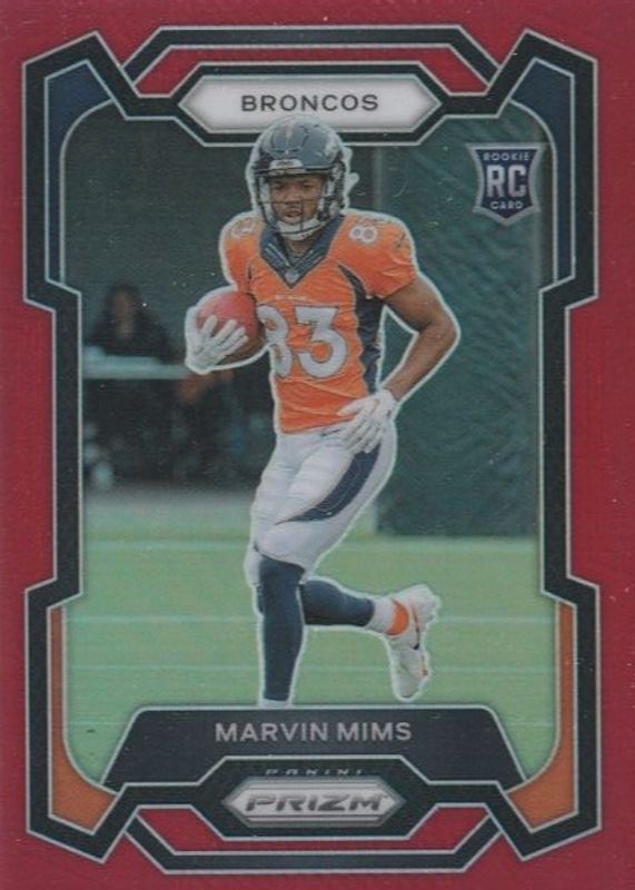 Marvin Mims 2023 Prizm #327 Red /(SSP) Rookie PSA 10