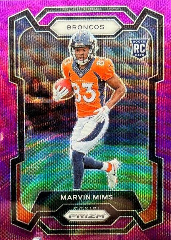 Marvin Mims 2023 Prizm #327 Purple Wave /99 Rookie PSA 10