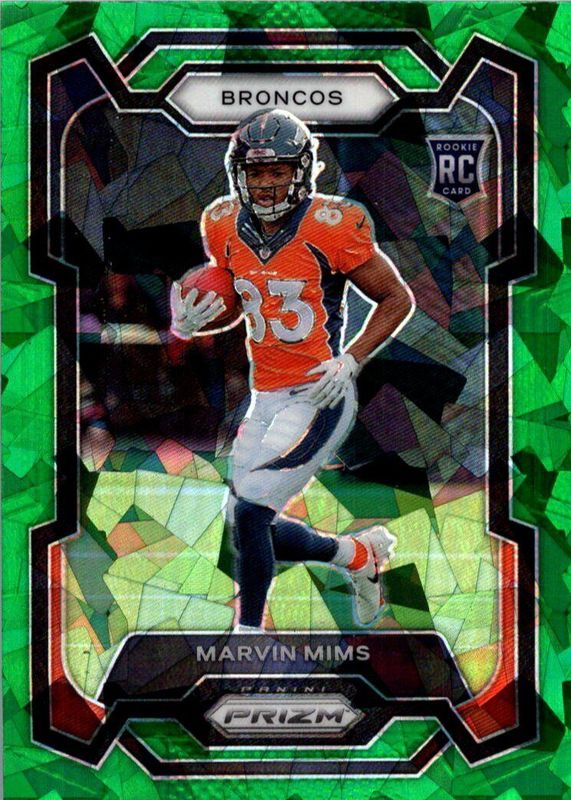 Marvin Mims 2023 Prizm #327 Green Ice Rookie PSA 10