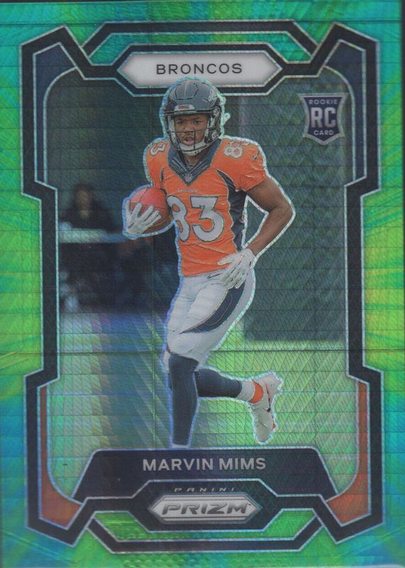 Marvin Mims 2023 Prizm #327 Hyper /175 Rookie PSA 10