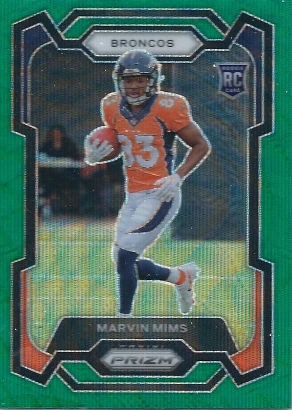 Marvin Mims 2023 Prizm #327 Green Wave Rookie PSA 10