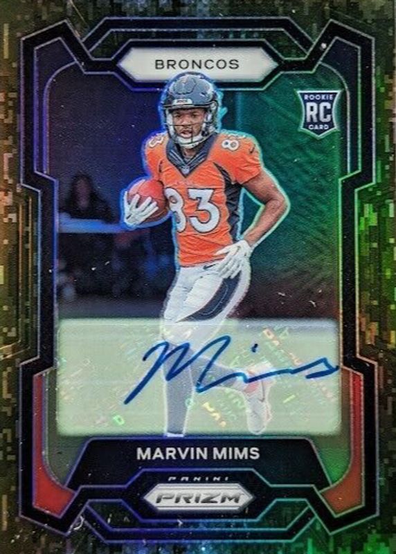 Marvin Mims 2023 Prizm #327 Rookie Autographs - Camo /25 PSA 10