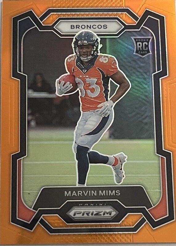 Marvin Mims 2023 Prizm #327 Orange /249 Rookie PSA 10