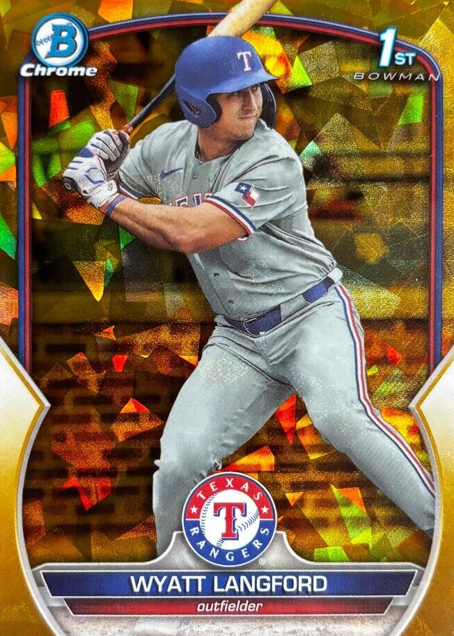 Wyatt Langford 2023 Bowman Draft Sapphire Edition #BDC-106 Chrome 