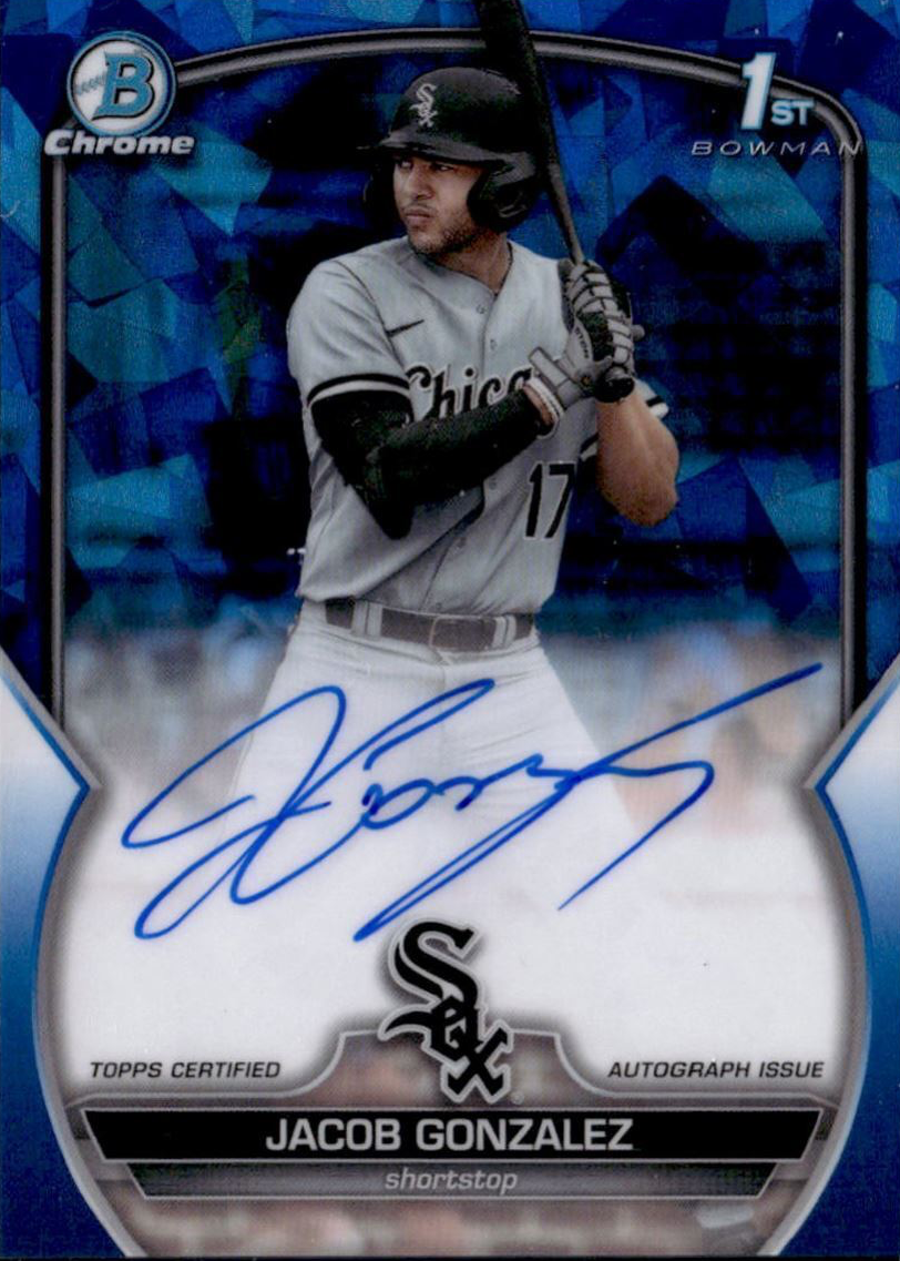 Jacob Gonzalez 2023 Bowman Draft Sapphire Edition #CDA-JGO Chrome 