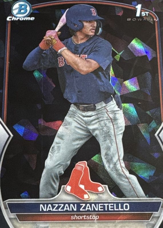 Nazzan Zanetello 2023 Bowman Draft Sapphire Edition #BDC-3 Chrome - Black /10 (1st) RAW