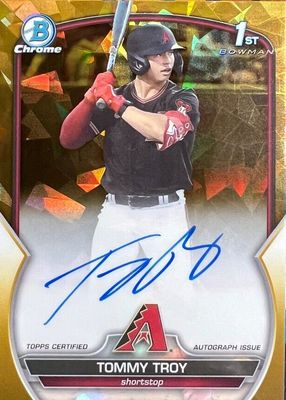 2023 Bowman Draft Sapphire Edition #CDA-TT Chrome Prospect Auto - Gold /50 (1st)