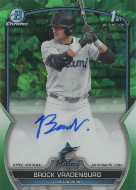 2023 Bowman Draft Sapphire Edition #CDA-BV Chrome Prospect Auto - Green /99 (1st)