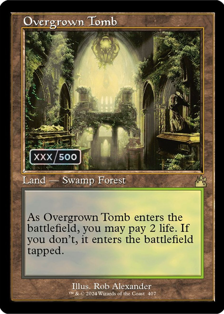 Overgrown Tomb 2024 Ravnica Remastered #0407 Retro Frame
