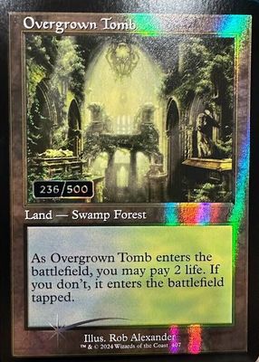 m1344 Foil 407 旧枠 草むした墓 Overgrown Tomb EX+](FOIL)(旧枠仕様)草むした墓/Overgrown Tomb《日本語》【RVR】