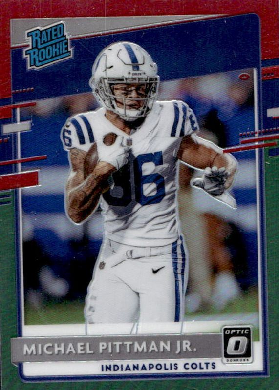 Michael Pittman Jr. 2020 Donruss #P-322 Optic Preview - Red & Green Rookie SGC 10