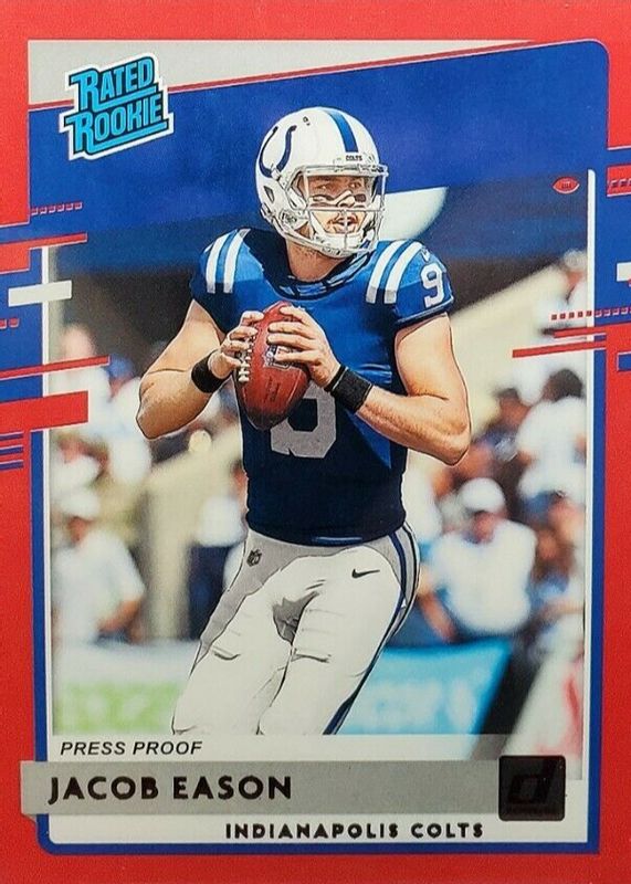 Jacob Eason 2020 Donruss #312 Press Proof Red Rookie SGC 9.5