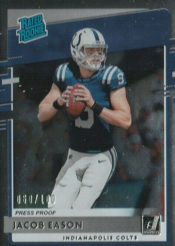 Jacob Eason 2020 Donruss #312 Press Proof Silver /100 Rookie SGC 10