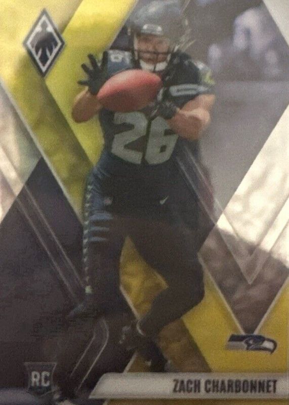 Zach Charbonnet 2023 Phoenix #127 Yellow /75 Rookie RAW